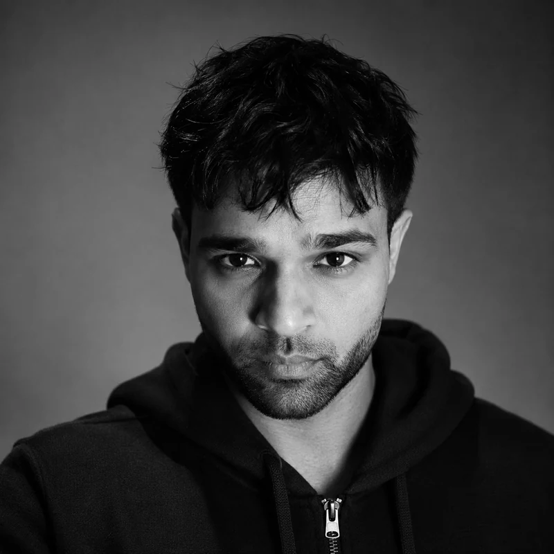 Black-and-white portrait of Abhay Rohit